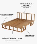 Vega Çift Kişilik Karyola | 207cm - Görsel 5