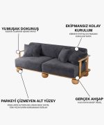 Lumos Üçlü Koltuk | 200cm - Görsel 5