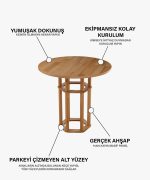 Cove Masa Ve Tabure Takımı | 80cm - Görsel 6