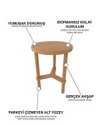 Çark Yan Sehpa | 35cm - Görsel 5