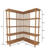Karanfil Köşe Kitaplık | 139cm - Görsel 4