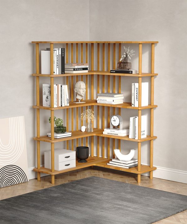 Karanfil Köşe Kitaplık | 139cm