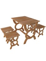 Krizant Mini Masa Ve Tabure Takımı | 72cm - Görsel 2