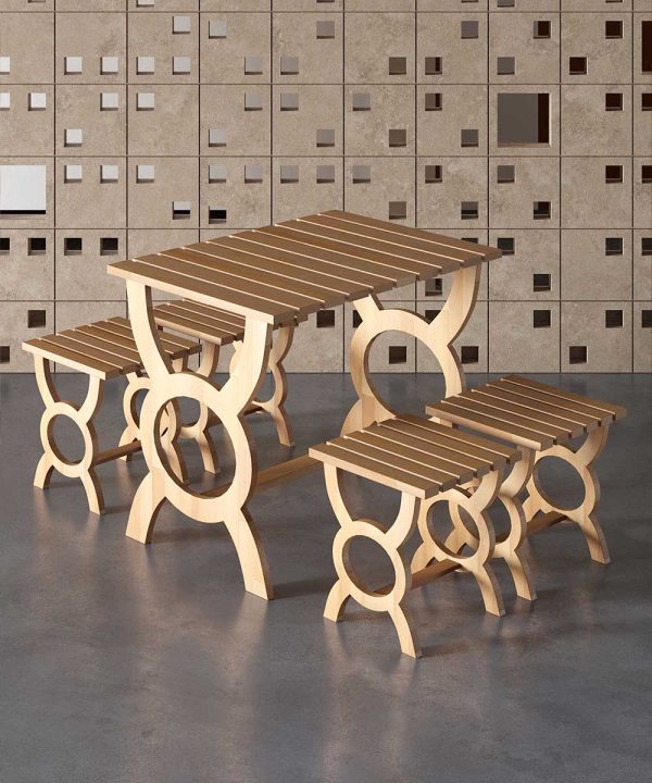 Krizant Mini Masa Ve Tabure Takımı | 72cm