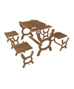 Krizant Mini Masa Ve Tabure Takımı | 72cm - Görsel 5