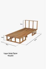 Vega Tek Kişilik Karyola | 200cm - Görsel 4