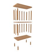 Sardunya Kitaplık | 60cm - Görsel 3